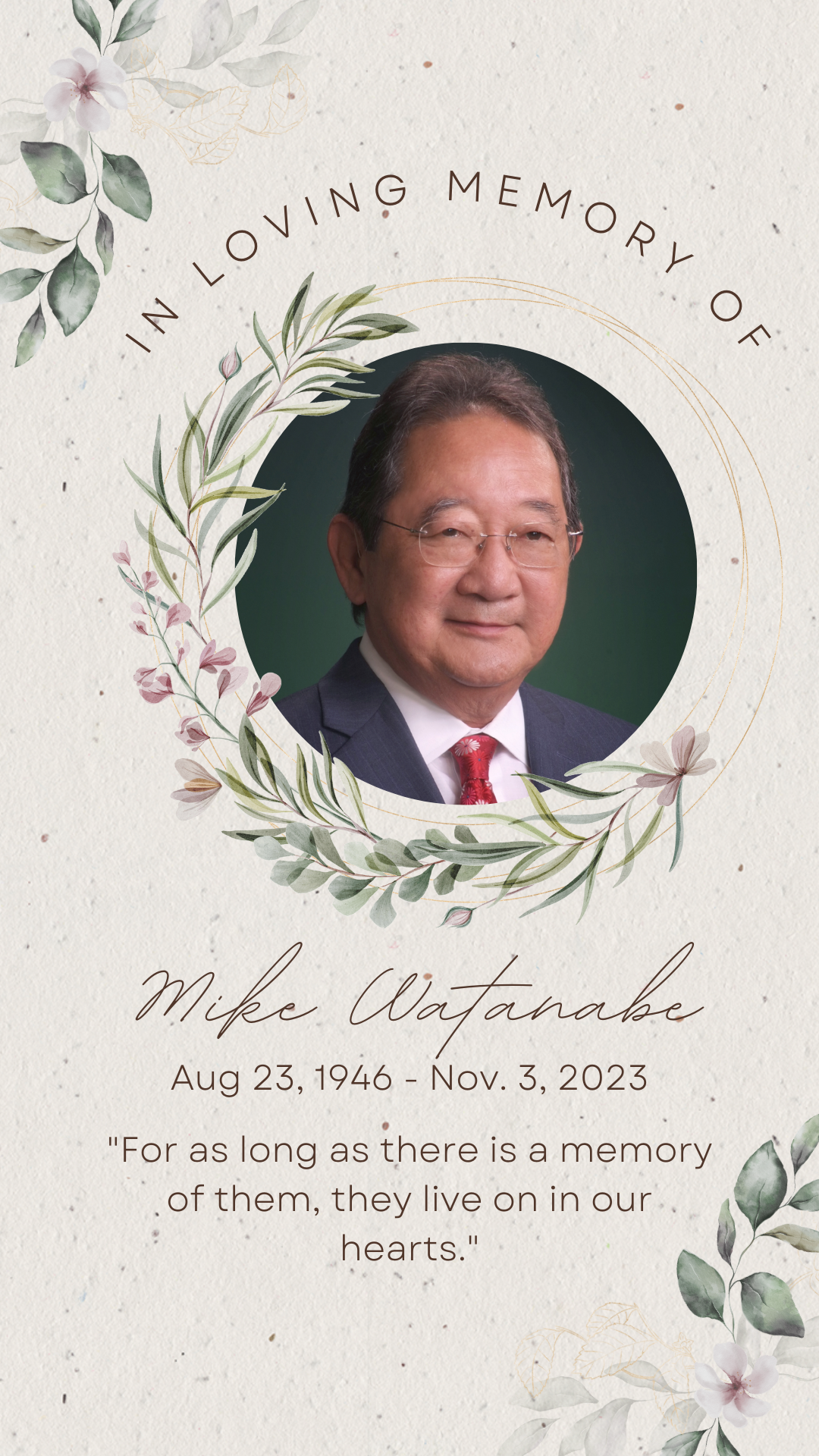 In Memoriam: Honoring the Legacy of Mike Watanabe, AADAP’s Founding Leader and President Emeritus